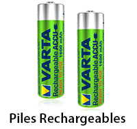 Piles rechargeables sur pilesminute.com